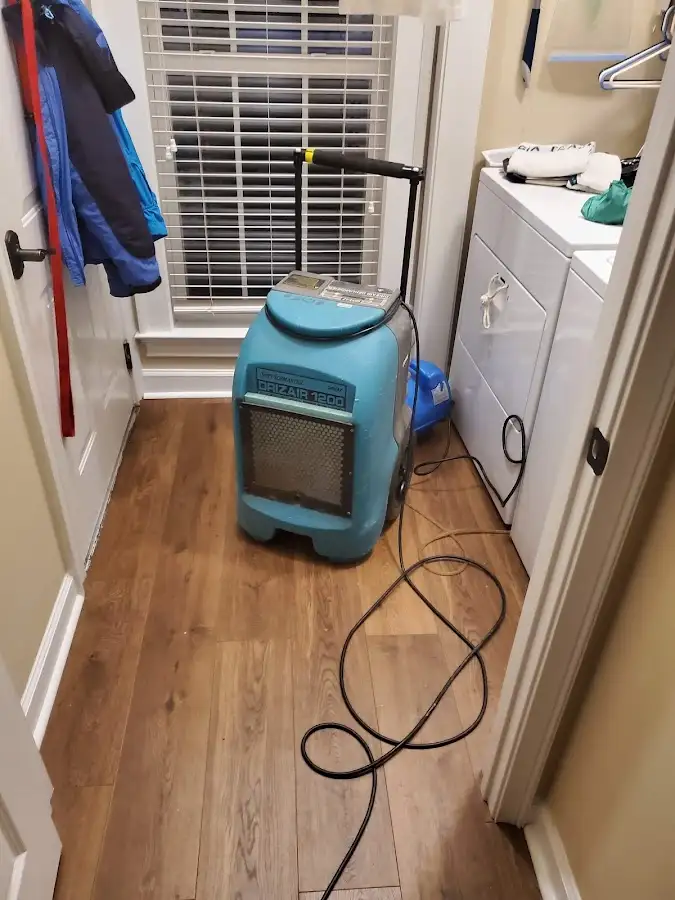Commercial dehumidifier deployed for Flood Damage Cleanup in La Homa