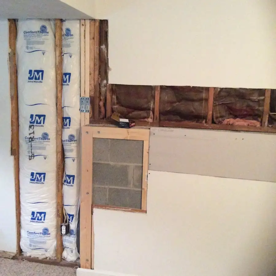 Wall insulation replacement during Contents Cleaning & Restoration in La Homa